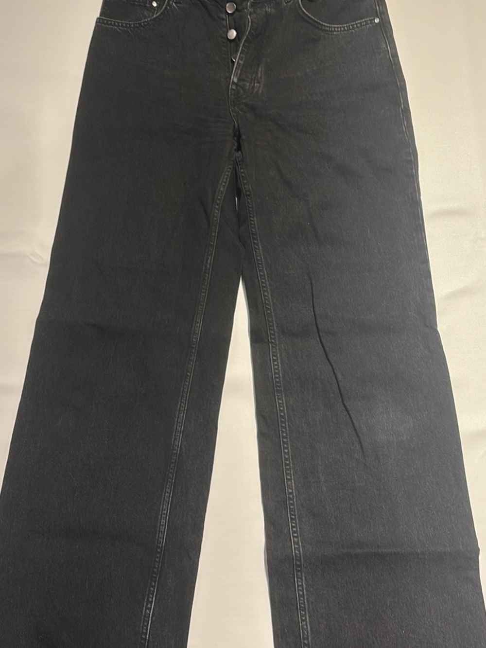 Anine Bing womens Black Slim Straight Jeans